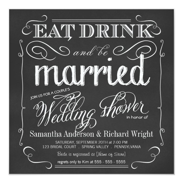 Elegant Couple S Wedding Shower Invitations Zazzle