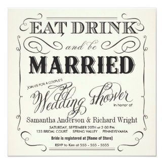 Bridal Shower Invitations Wording Etiquette Storkie Style Presents Couples Bridal Shower Invitation