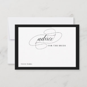 Elegant Couture Advice for the Bride Card