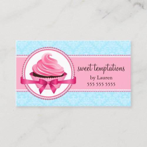 Couture Cupcake Bakery Business Cards