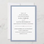 Elegant Couture | Dusty Blue Wedding Invitation (Front)