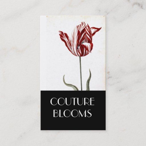 Customizable Elegant Couture Florist Business Card