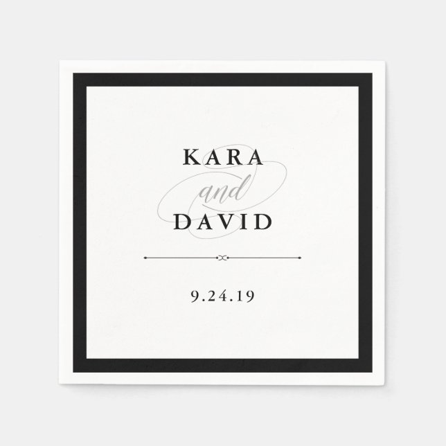 Elegant Couture Wedding Paper Napkins (Front)