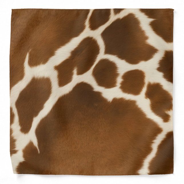 Elegant Cow Faux Leather Modern Collection Bandana (Front)