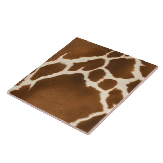 Elegant Cow Faux Leather Modern Collection Ceramic Tile (Side)