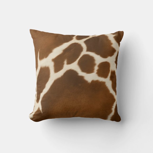 Elegant Cow Faux Leather Modern Collection Throw Pillow (Front)