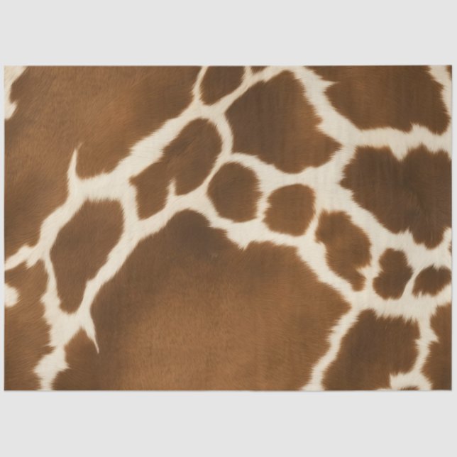Elegant Cow Faux Leather Modern Collection Tissue Paper (Front)