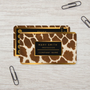 Elegant Cow Faux Leather Popular Collection Business Card