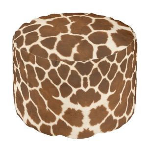 Elegant Cow Faux Leather Popular Collection Pouf