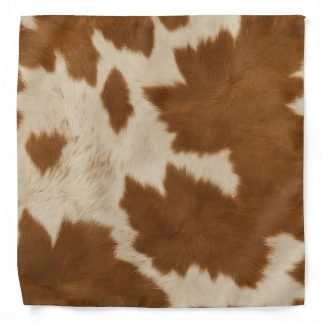 Elegant Cow Faux Leather Trendy Collection Bandana (Front)