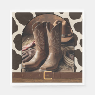 Elegant Cowgirl Boots Baby Shower Napkins