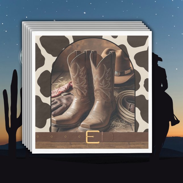 Elegant Cowgirl Boots Baby Shower Napkins (Creator Uploaded)