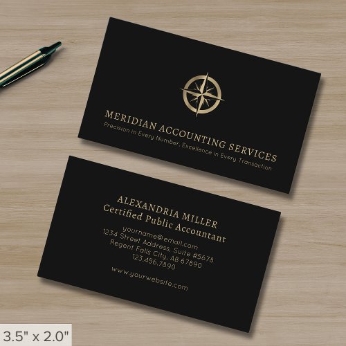 Elegant CPA Business Card - Product | North Red Vine