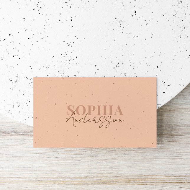 Elegant Craft Light Terracotta Blush Business Card (Creator Uploaded)