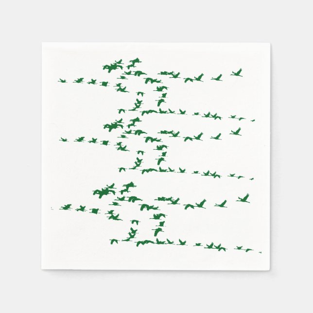 Elegant Crane Birds Napkin (Front)