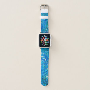 Elegant Crazy Lace Agate 2 - Blue Aqua Apple Watch Band