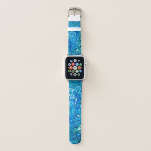 Elegant Crazy Lace Agate 2 _ Blue Aqua Apple Watch Band