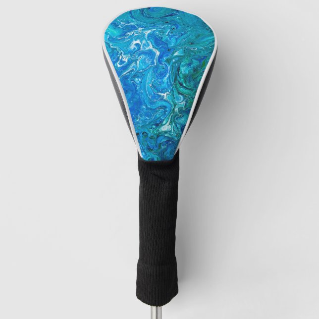Elegant Crazy Lace Agate 2 - Blue Aqua Golf Head Cover (Front)