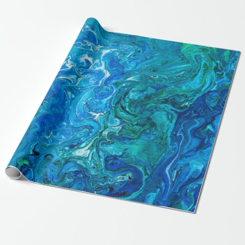 Elegant Crazy Lace Agate 2 _ Blue Aqua Wrapping Paper