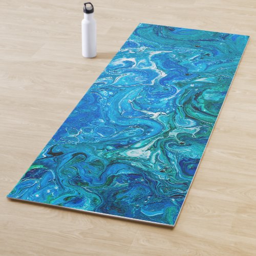 Elegant Crazy Lace Agate 2 _ Blue Aqua Yoga Mat
