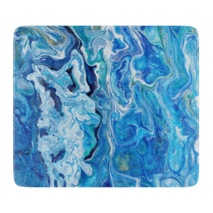 Elegant Crazy Lace Agate 6 - Ocean Blue Cutting Board