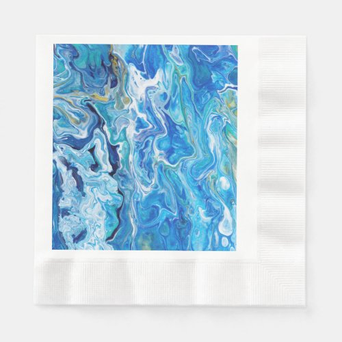 Elegant Crazy Lace Agate 6 _ Ocean Blue Napkins
