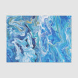 Elegant Crazy Lace Agate 6 - Ocean Blue Tissue Paper