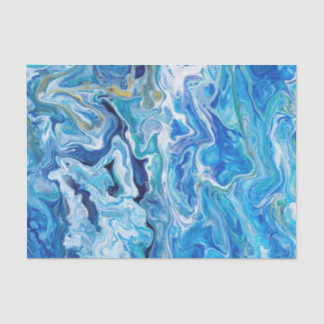 Elegant Crazy Lace Agate 6 - Ocean Blue Tissue Paper