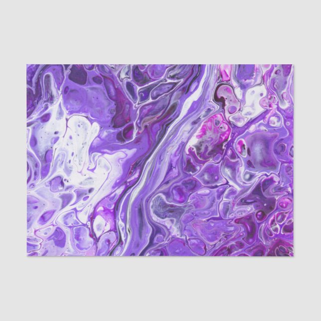 Elegant Crazy Lace Agate 7 - Ultra Violet Purple Tissue Paper (Front)