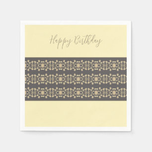 Elegant Cream And Taupe Napkins
