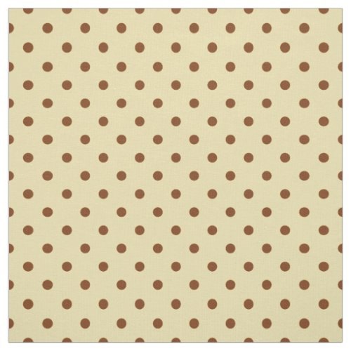 Elegant Cream Brown Spotty Polka Dot Pattern Fabric