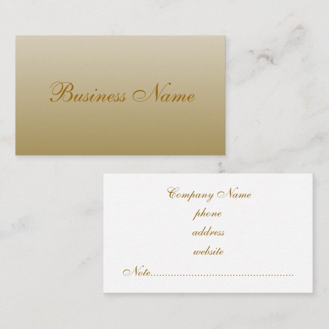 Elegant Cream Business Card (Front/Back)
