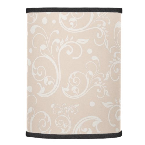 Elegant cream damask swirl pattern chic neutral lamp shade