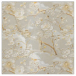 Elegant cream floral cloisonne fabric