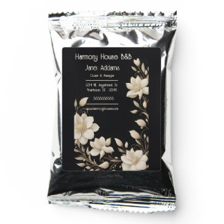 Elegant Cream Floral Wreath Coffee Drink Mix