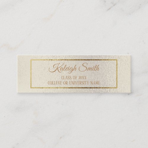 Elegant Cream Gold Graduation Insert Profile Name