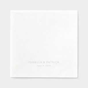 Elegant Cream Minimalist Foil Napkins