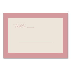Elegant Cream Minimalist Lines Table Number