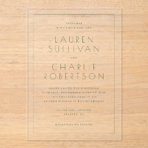 Elegant Cream Minimalist Wedding Invitation