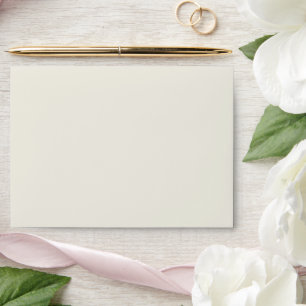 Elegant Cream Modern Gold Script Minimal Wedding Envelope