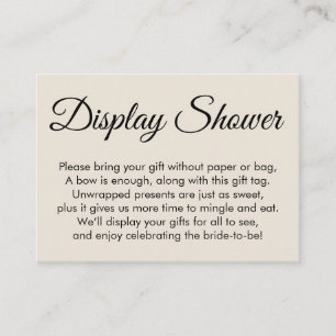 Elegant, Cream No Wrap Bridal Shower Gift Card