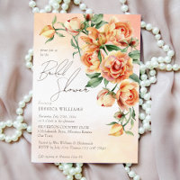 Elegant cream peach orange roses bridal shower