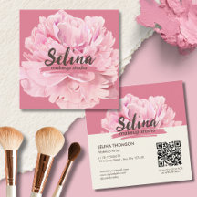 Elegant Cream Pink Floral Makeup Studio