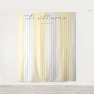 Elegant Cream Pinstripes Tapestry