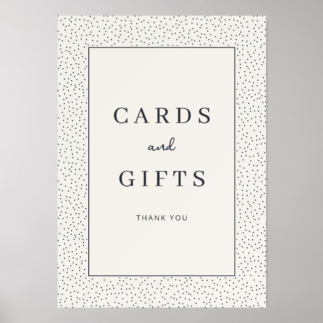 Elegant Cream Polka Dot Gratitude Sign Holder (Front)