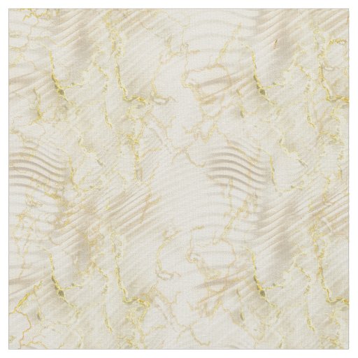 Elegant Cream Ripple & gold  Fabric