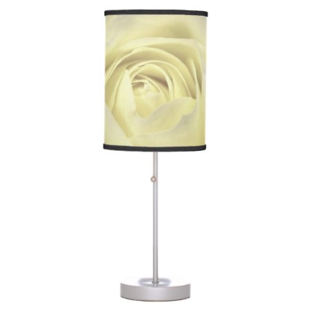 Elegant Cream Rose Table Lamp
