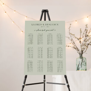 Elegant Cream Seating Chart Foam Board