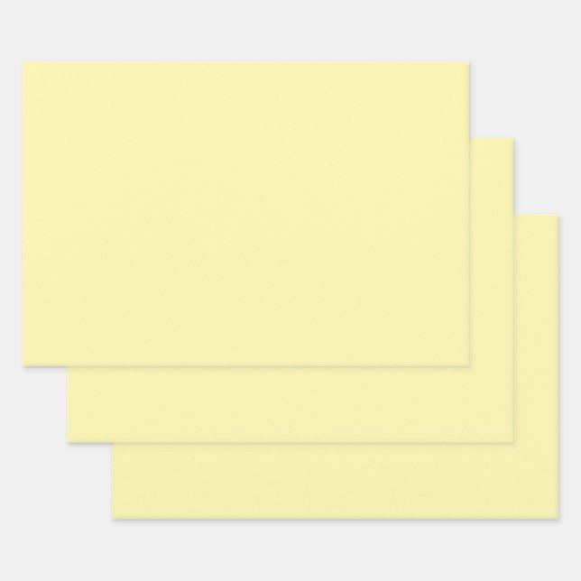 Elegant Cream Solid Color  Wrapping Paper Sheets (Set)