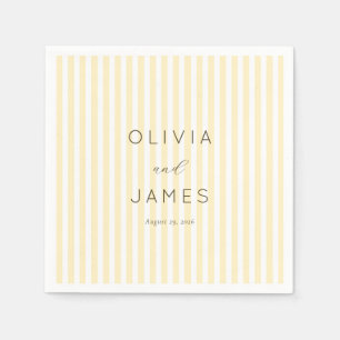 Elegant Cream Stripes Napkins